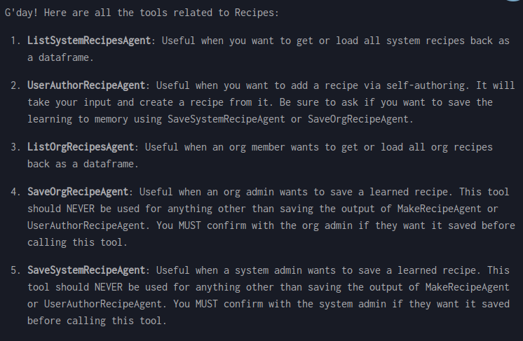 Recipes Example