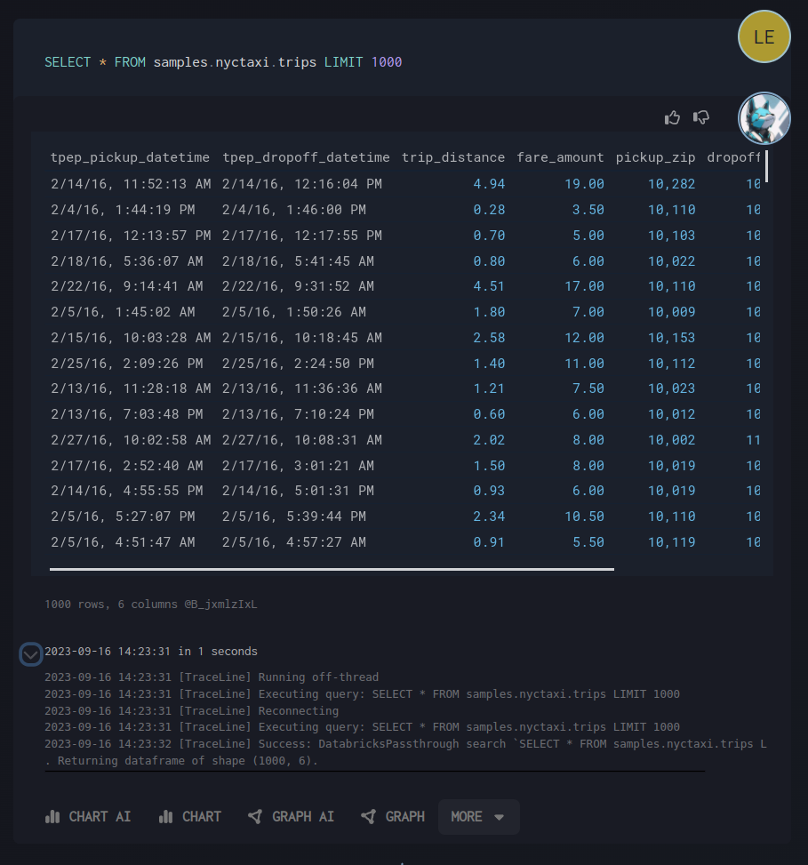 Databricks SQL Interface